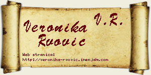 Veronika Rvović vizit kartica